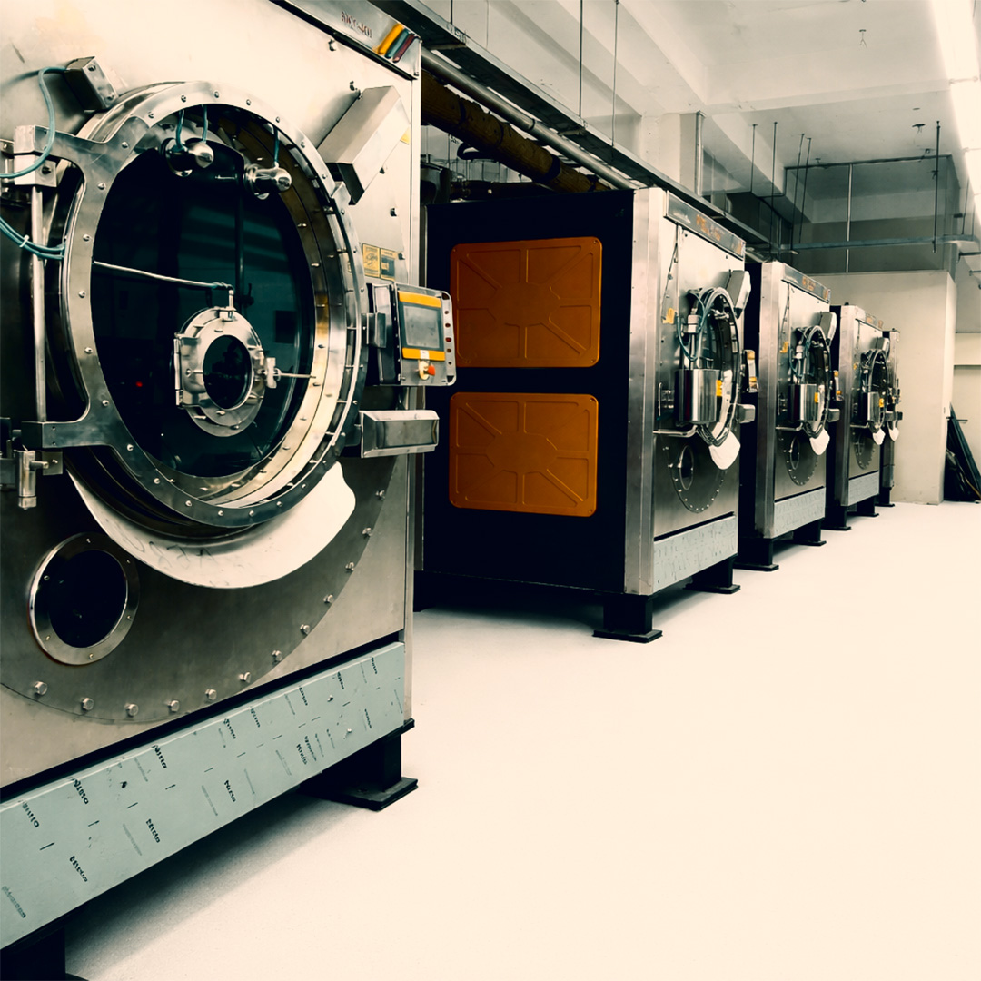 Industrial washing machines at 3A APPARELS